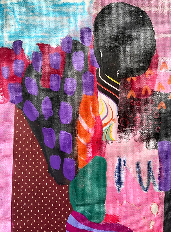 View Mixed Media Art on Paper, Abstract Painting, Colorful Wall Art, Original collage Intuitive Art