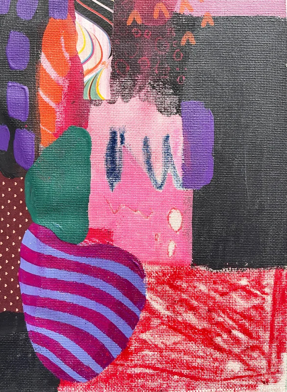 View Mixed Media Art on Paper, Abstract Painting, Colorful Wall Art, Original collage Intuitive Art