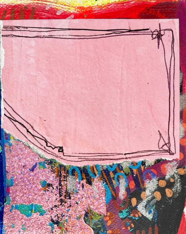View Mixed Media Art on Paper, Abstract Painting, Colorful Wall Art, Original Intuitive Art