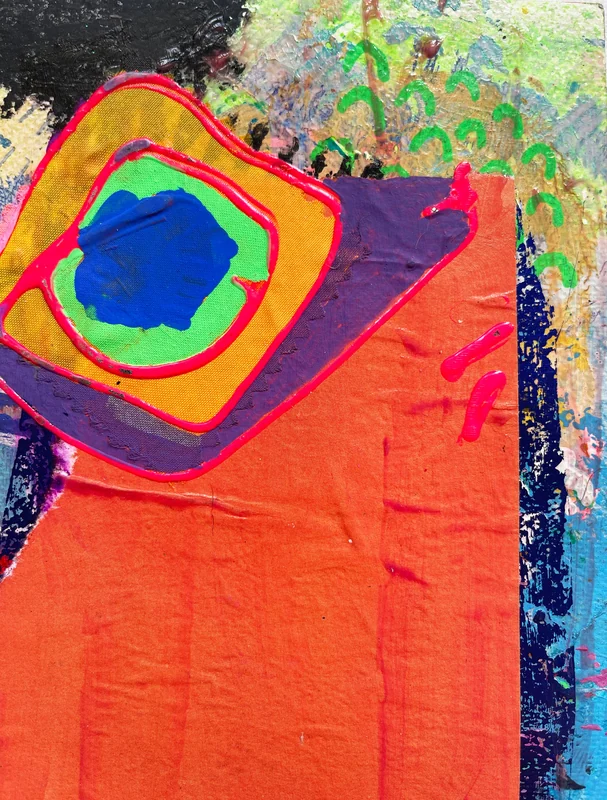 View Tiny Abstract Mixed Media Wall Art on Paper, Contemporary Painting, Colorful Artwork, Original Intuitive Art, Acrylic Painting, Art Journal