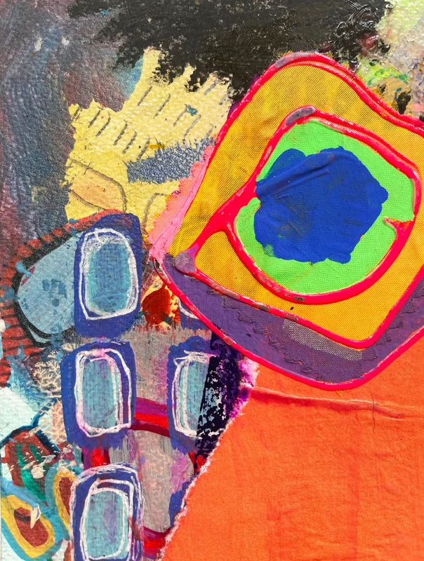View Tiny Abstract Mixed Media Wall Art on Paper, Contemporary Painting, Colorful Artwork, Original Intuitive Art, Acrylic Painting, Art Journal