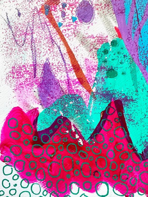 View Effortless Chic, Original Abstract Wall Art, Mixed Media Small Art on Paper, Colorful Abstract Painting, Intuitive Art Journal, Artist