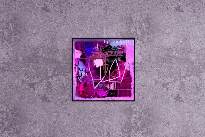 View Neon Fracture | Abstract magenta digital art for download
