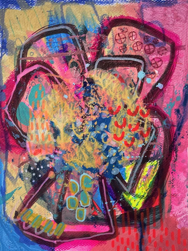 Original Colorful Abstract Wall Art - Mixed Media Art - Wall Art on Paper - Intuitive Art - Abstract Expressionist Painting